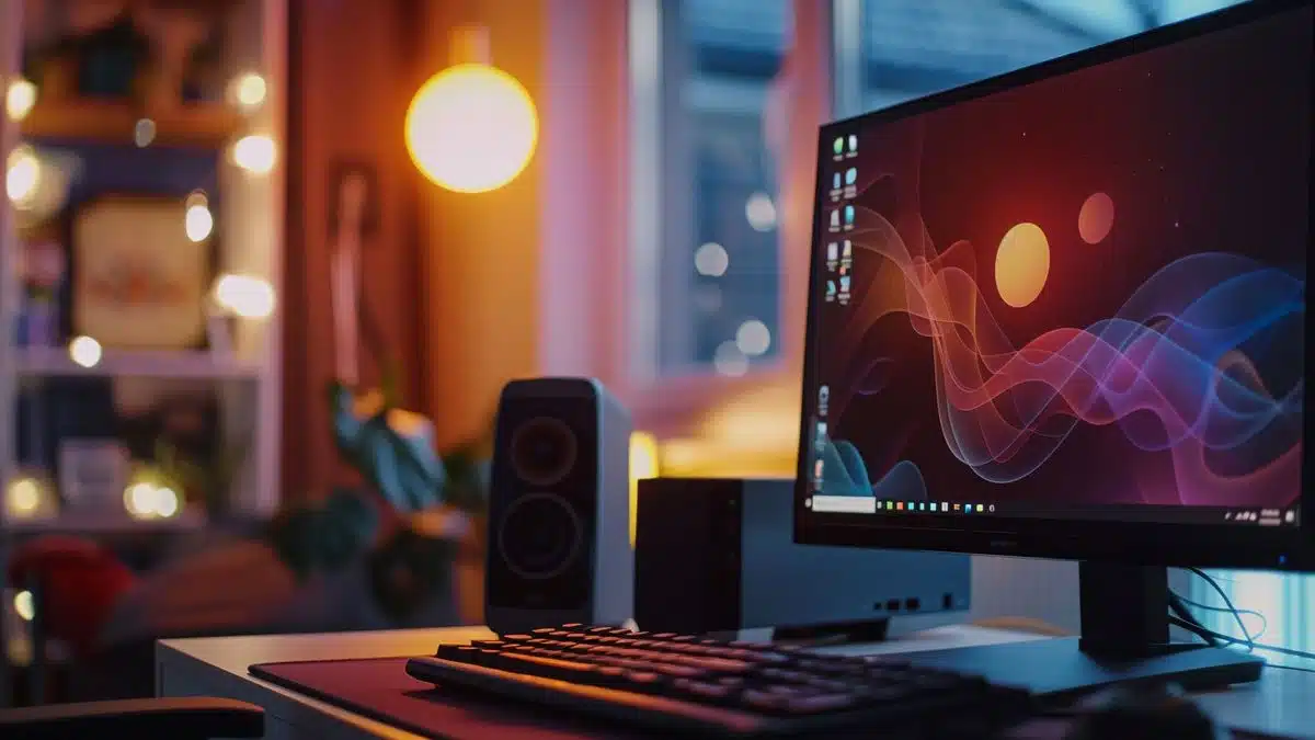 Closeup of a computer screen showing Ubuntu with Wayland.