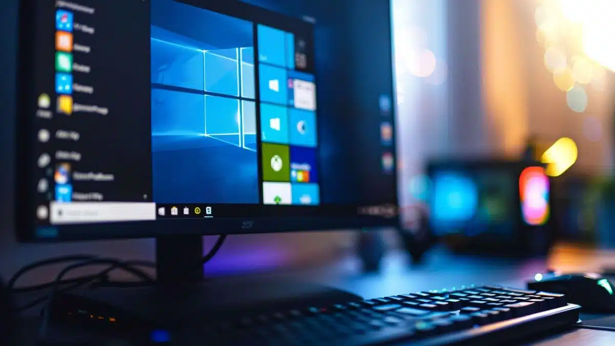 Closeup of a computer screen displaying Windows user account settings